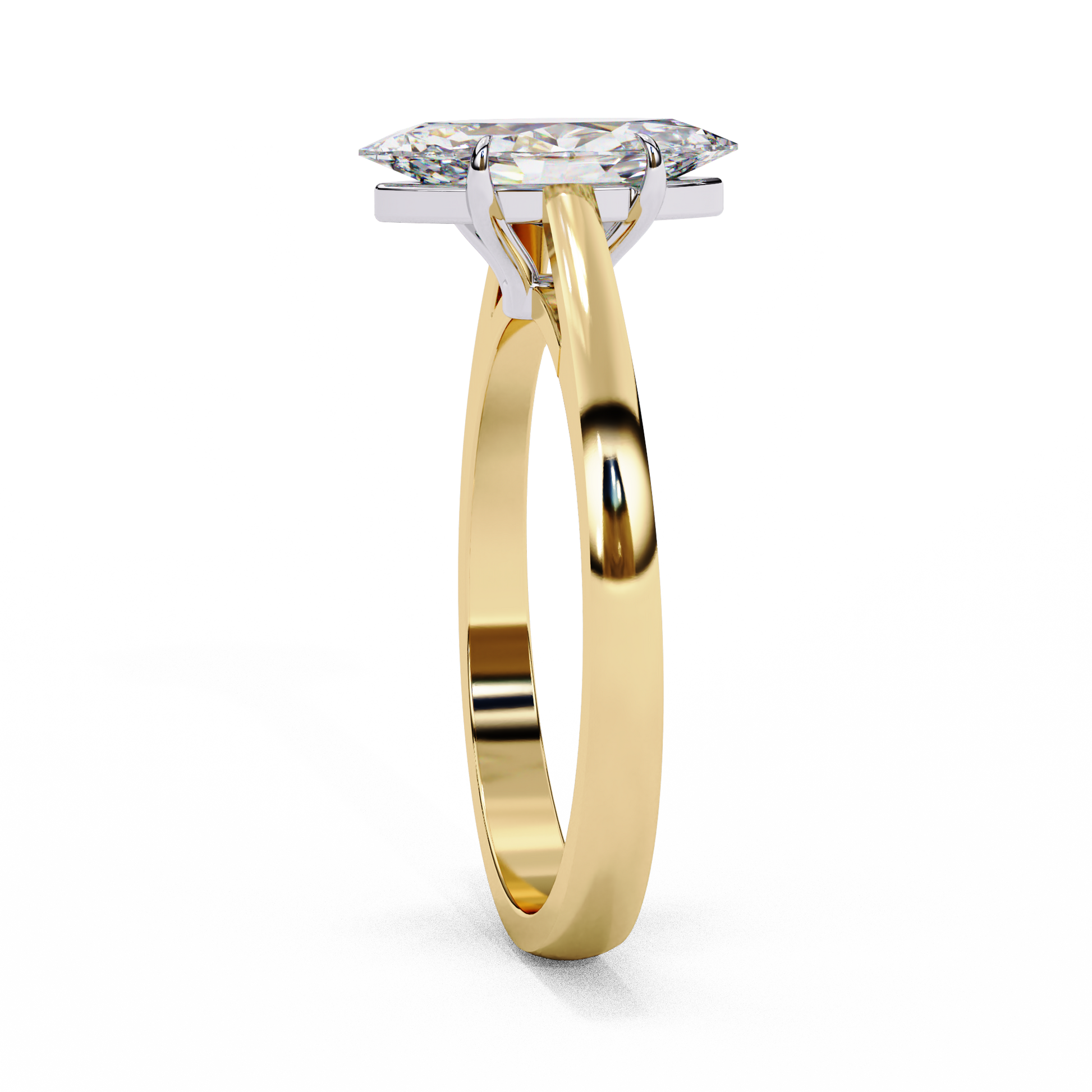 Yellow Gold / Moissanite, Yellow Gold / Lab Grown