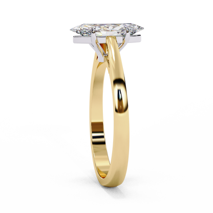 Yellow Gold / Moissanite, Yellow Gold / Lab Grown