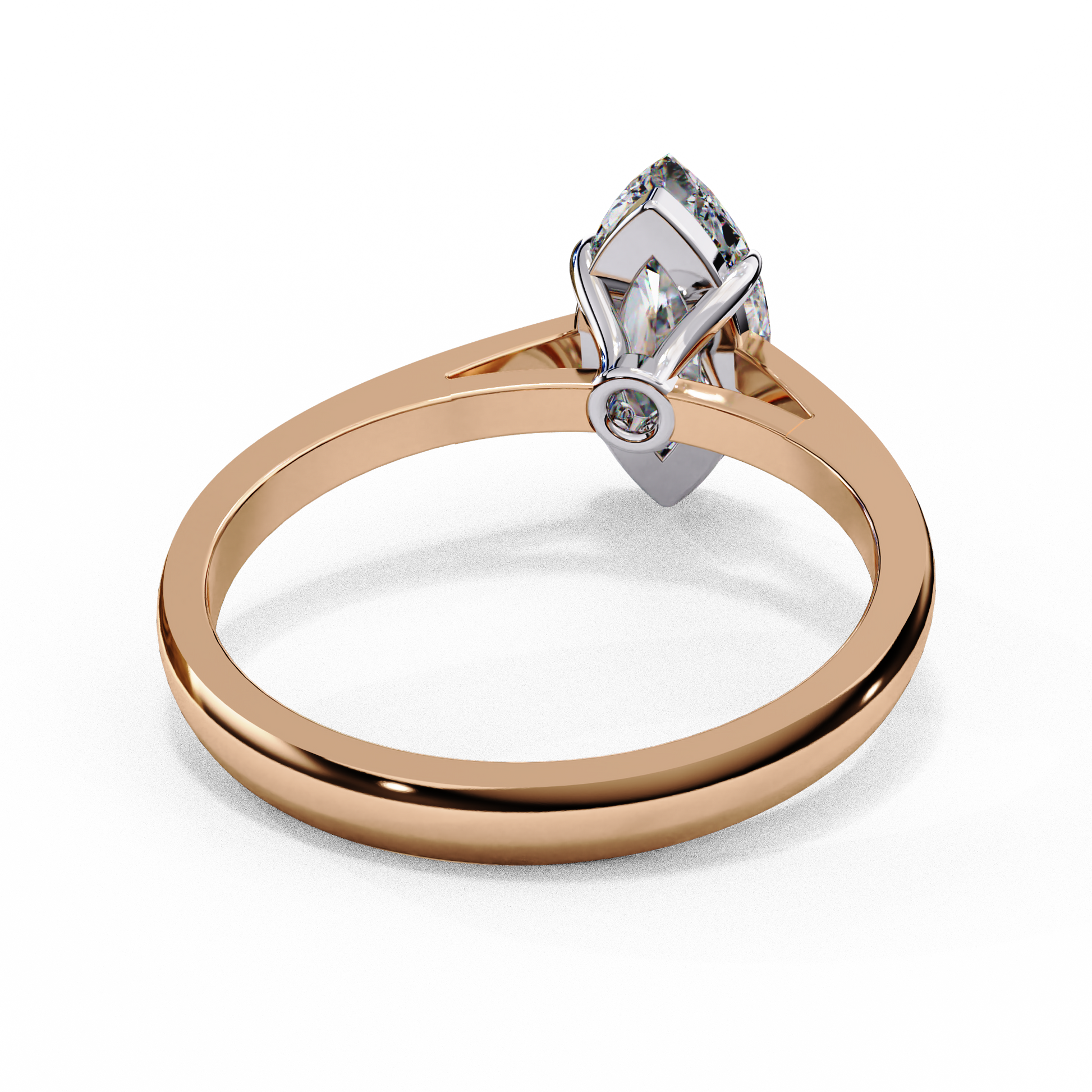 Rose Gold / Moissanite, Rose Gold / Lab Grown