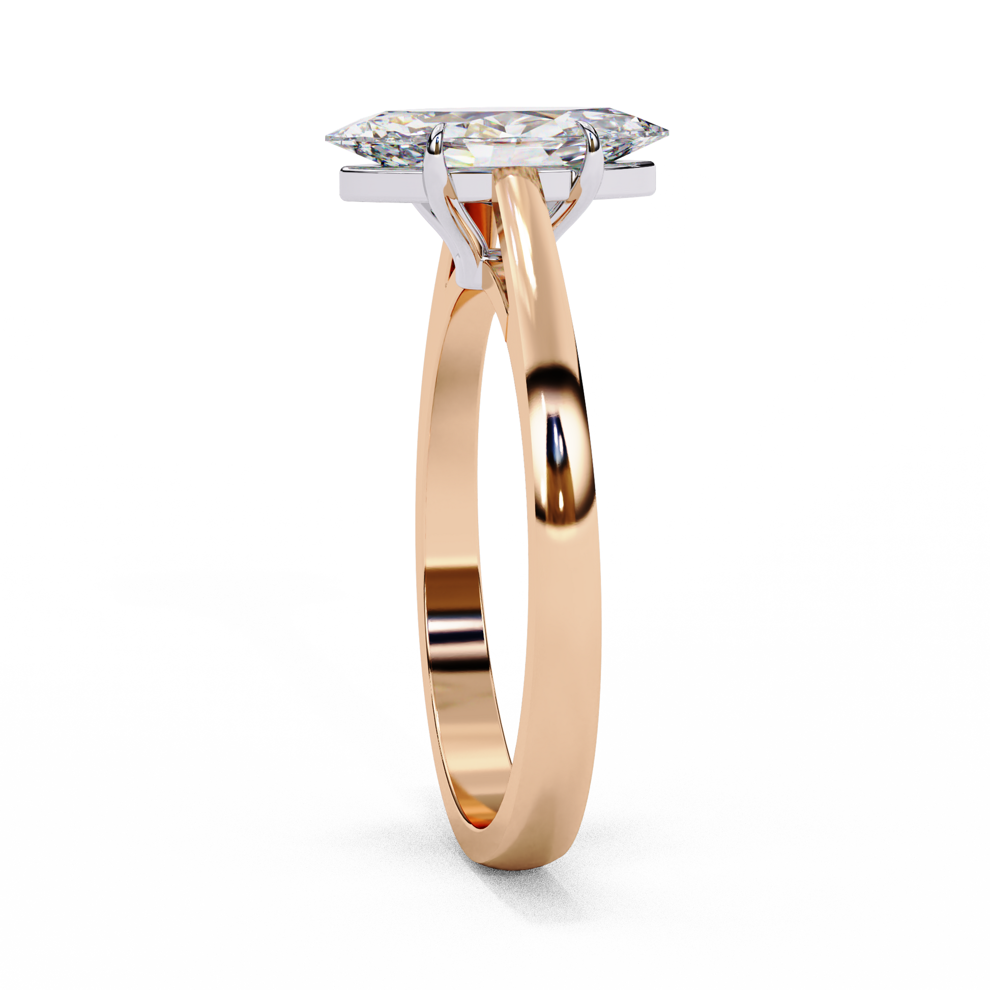 Rose Gold / Moissanite, Rose Gold / Lab Grown