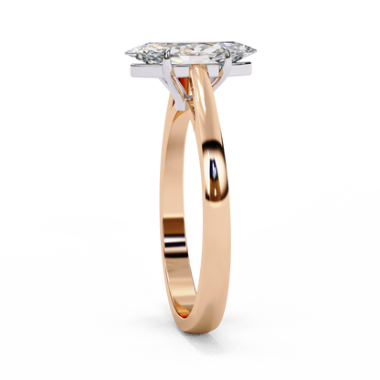 Rose Gold / Moissanite, Rose Gold / Lab Grown