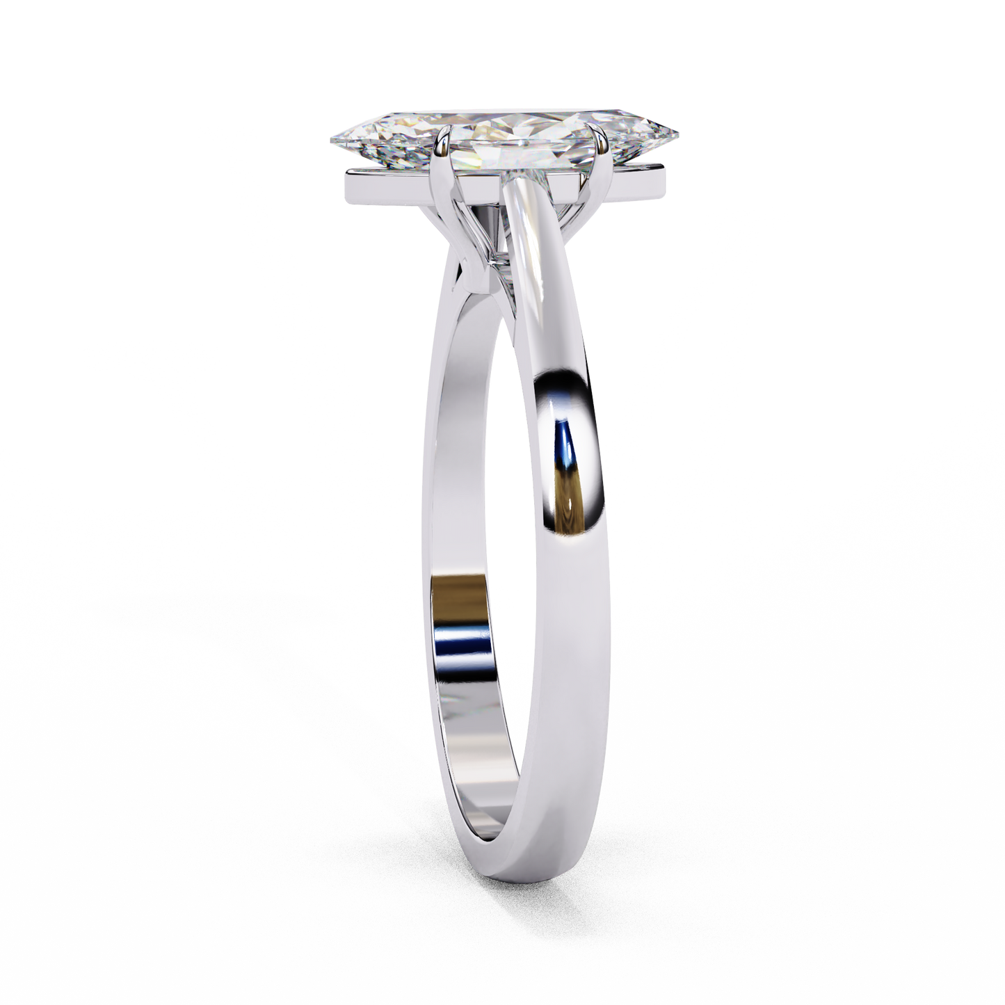 white gold / moissanite, white gold / lab grown, 925 silver / moissanite, 925 silver / lab grown