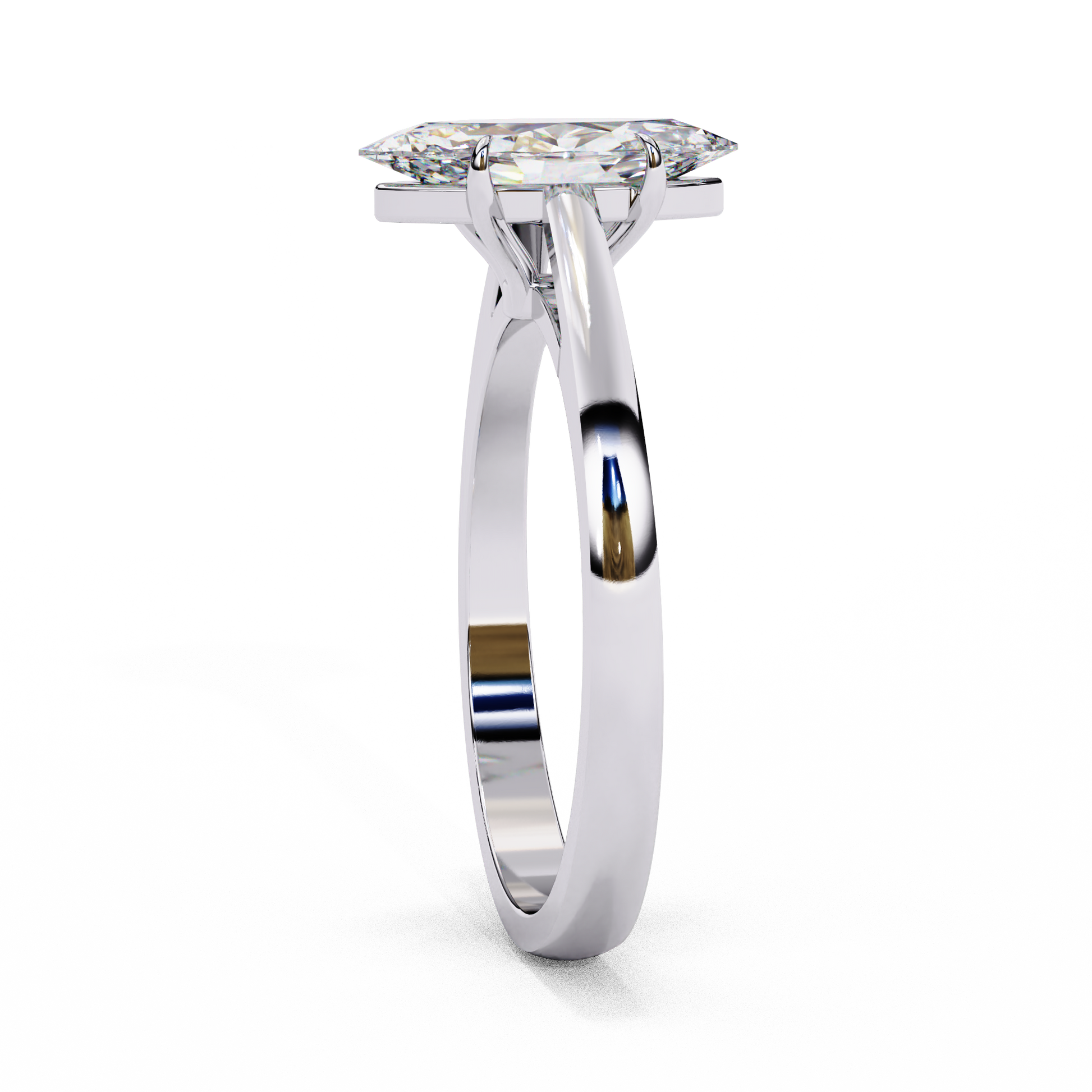 White Gold / Moissanite, White Gold / Lab Grown, 925 Silver / Moissanite, 925 Silver / Lab Grown