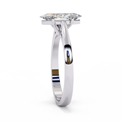 White Gold / Moissanite, White Gold / Lab Grown, 925 Silver / Moissanite, 925 Silver / Lab Grown