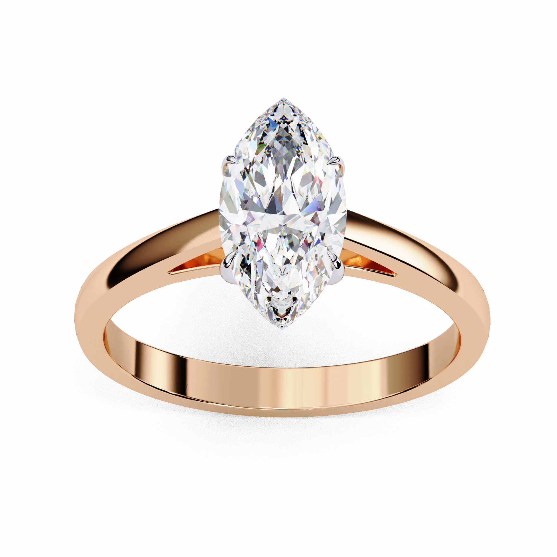 Rose Gold / Moissanite, Rose Gold / Lab Grown
