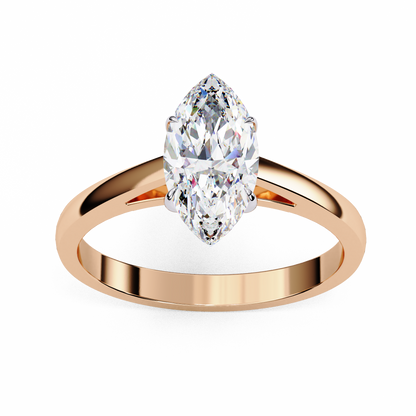 Rose Gold / Moissanite, Rose Gold / Lab Grown
