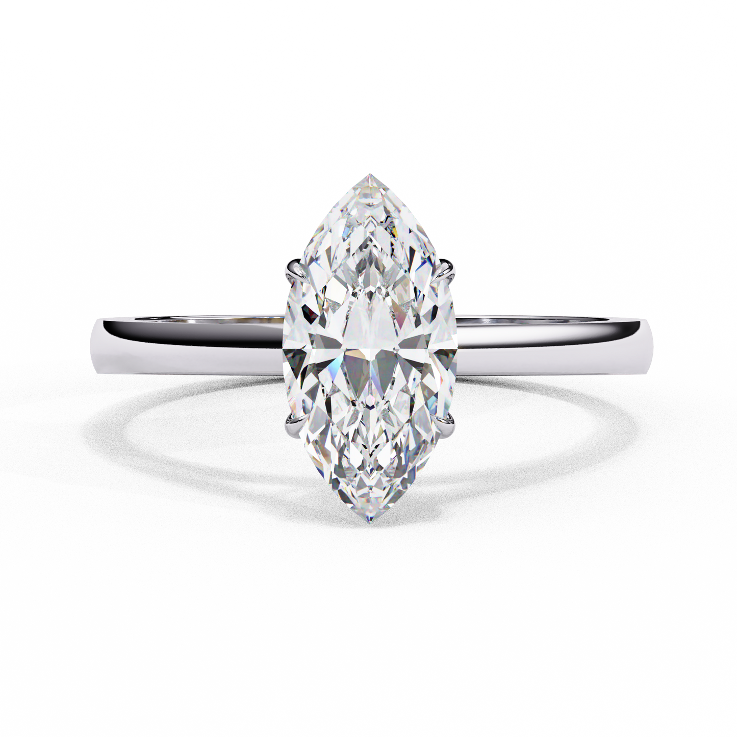 white gold / moissanite, white gold / lab grown, 925 silver / moissanite, 925 silver / lab grown