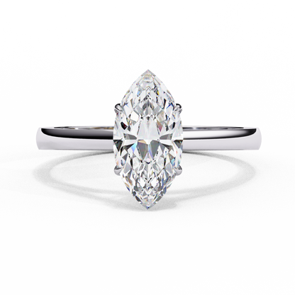 White Gold / Moissanite, White Gold / Lab Grown, 925 Silver / Moissanite, 925 Silver / Lab Grown