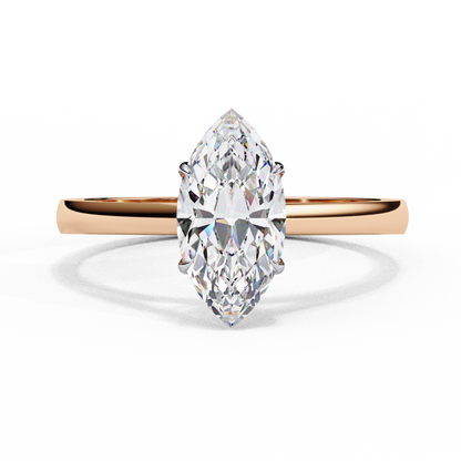 Rose Gold / Moissanite, Rose Gold / Lab Grown