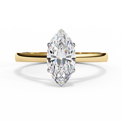 Yellow Gold / Moissanite, Yellow Gold / Lab Grown