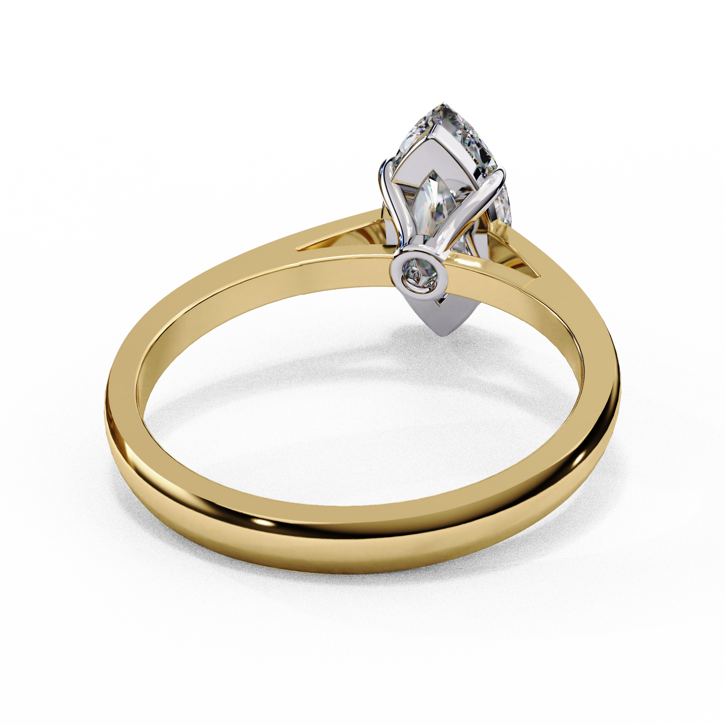 yellow gold / moissanite, yellow gold / lab grown