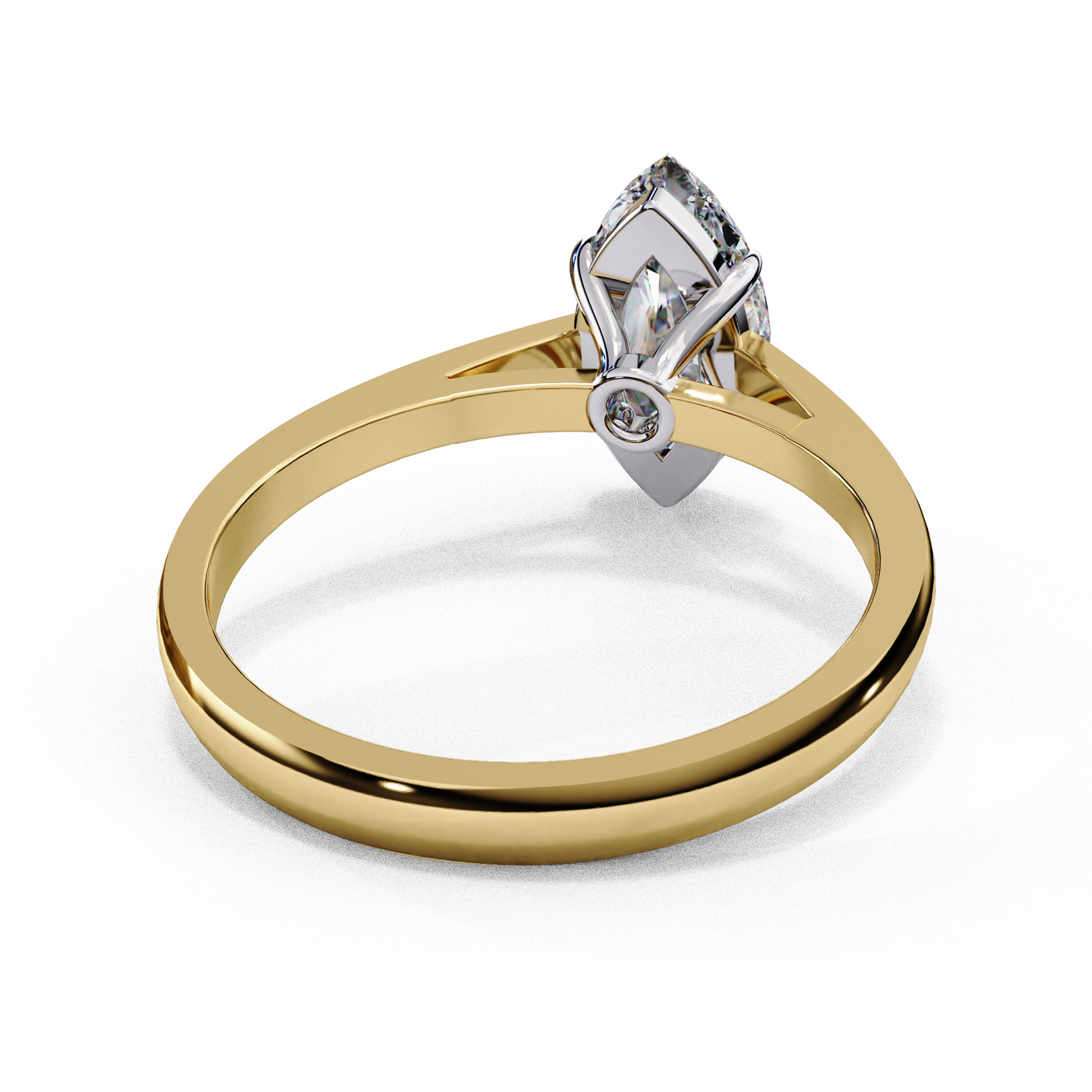 Yellow Gold / Moissanite, Yellow Gold / Lab Grown