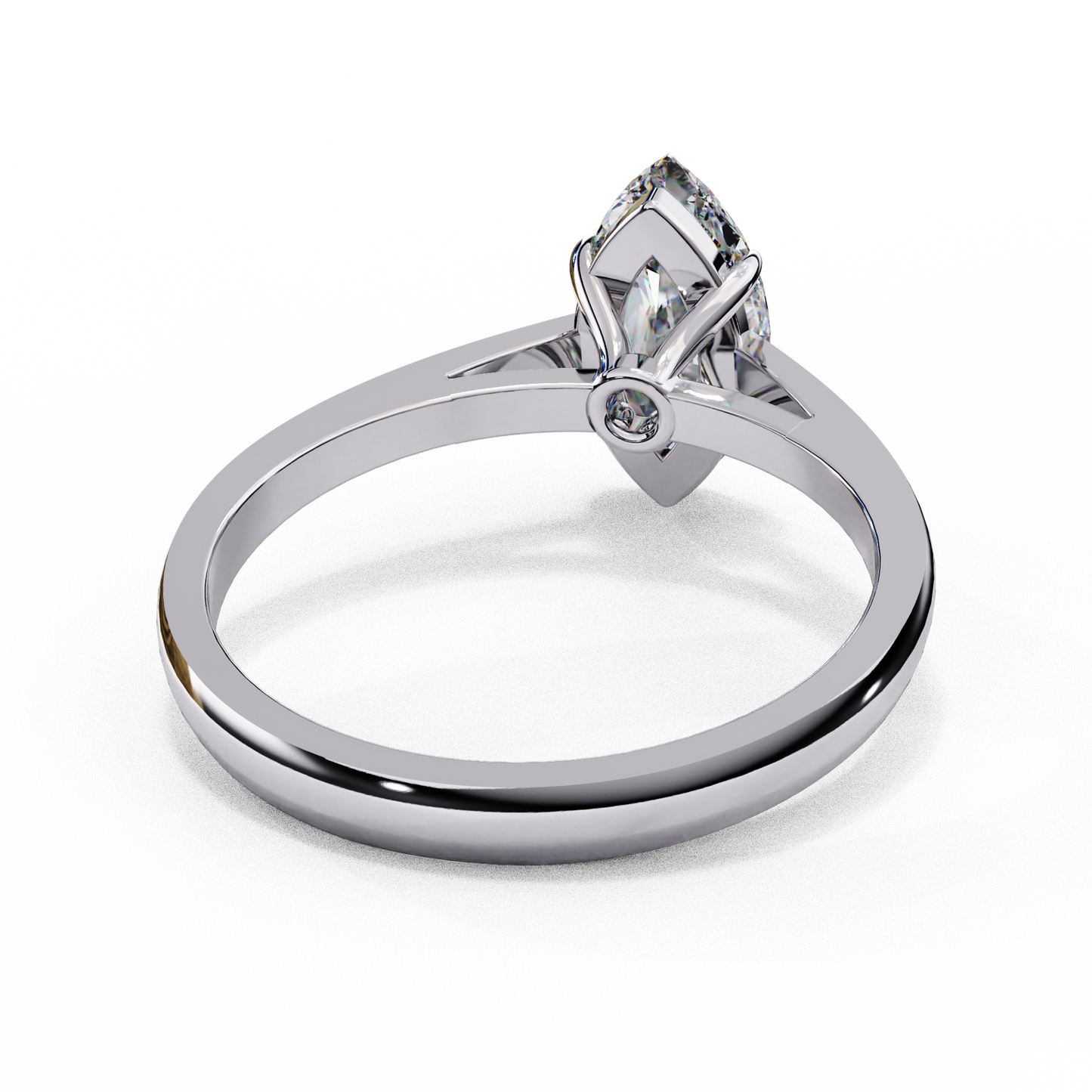 white gold / moissanite, white gold / lab grown, 925 silver / moissanite, 925 silver / lab grown