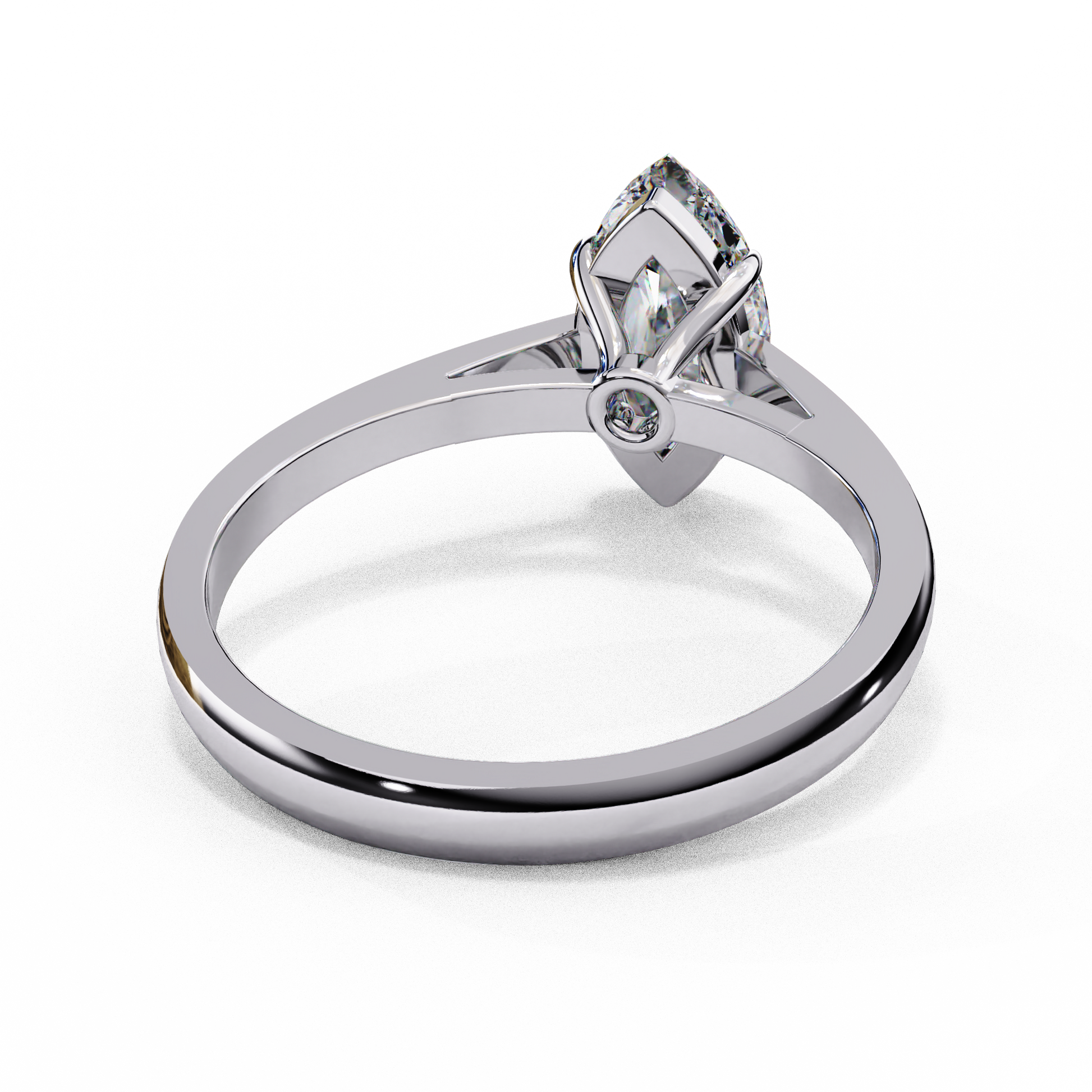 White Gold / Moissanite, White Gold / Lab Grown, 925 Silver / Moissanite, 925 Silver / Lab Grown