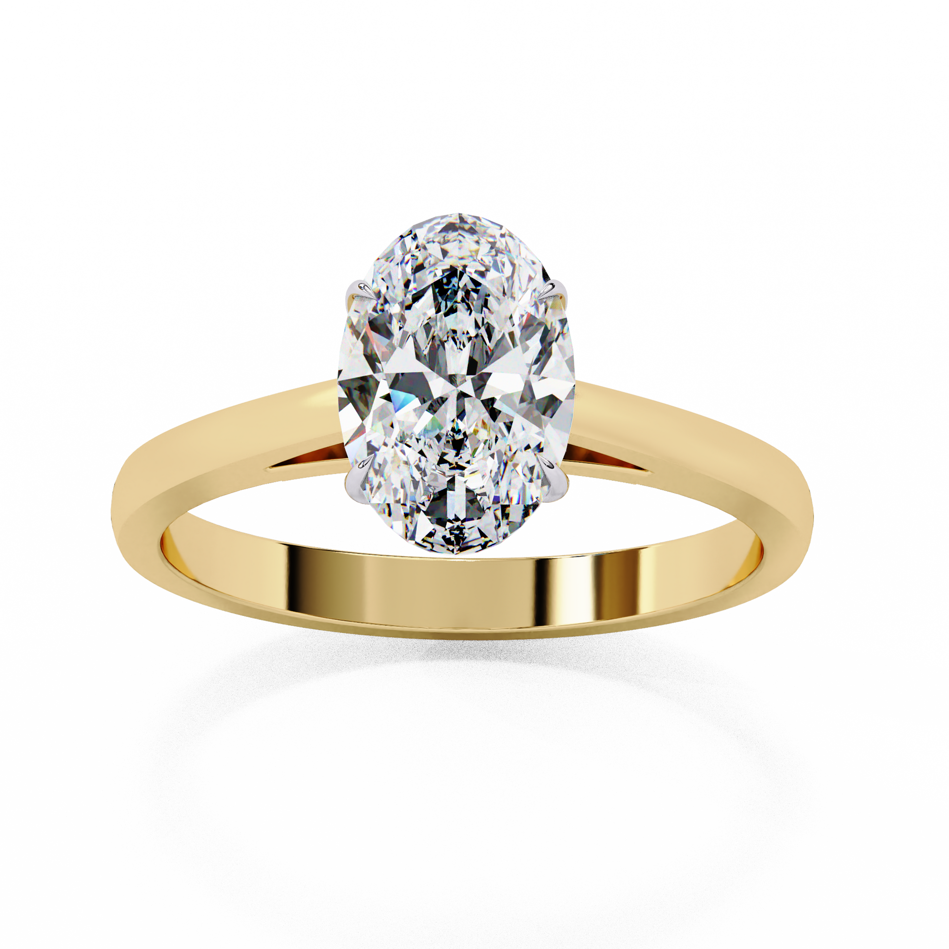 Yellow Gold / Moissanite, Yellow Gold / Lab Grown