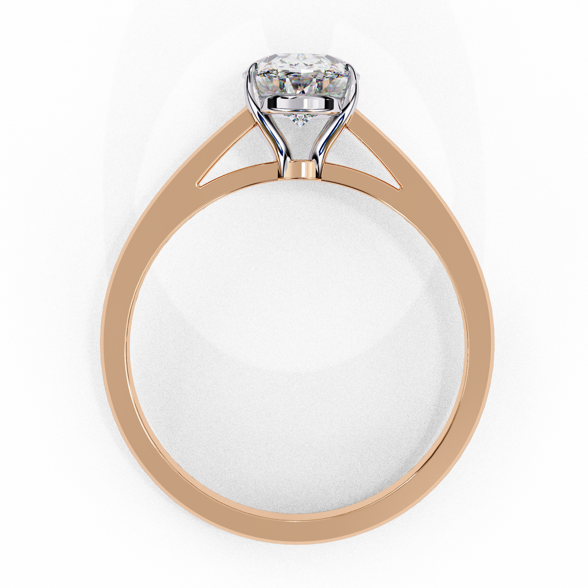 Rose Gold / Moissanite, Rose Gold / Lab Grown