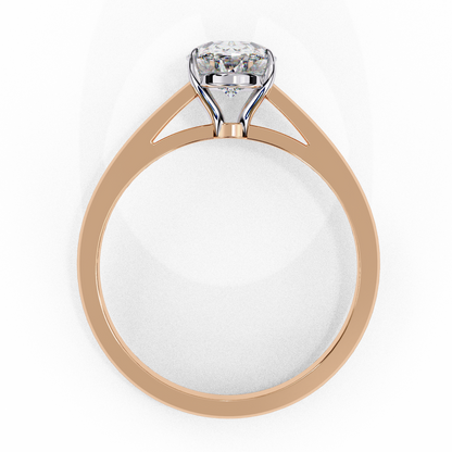 Rose Gold / Moissanite, Rose Gold / Lab Grown