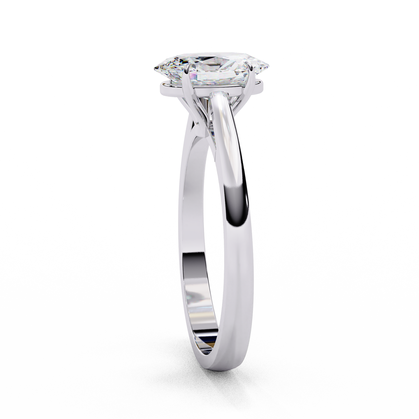white gold / moissanite, white gold / lab grown, 925 silver / moissanite, 925 silver / lab grown