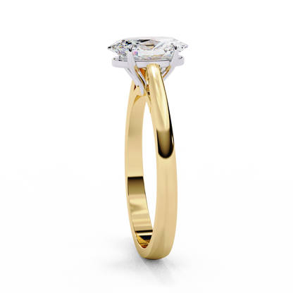 Yellow Gold / Moissanite, Yellow Gold / Lab Grown