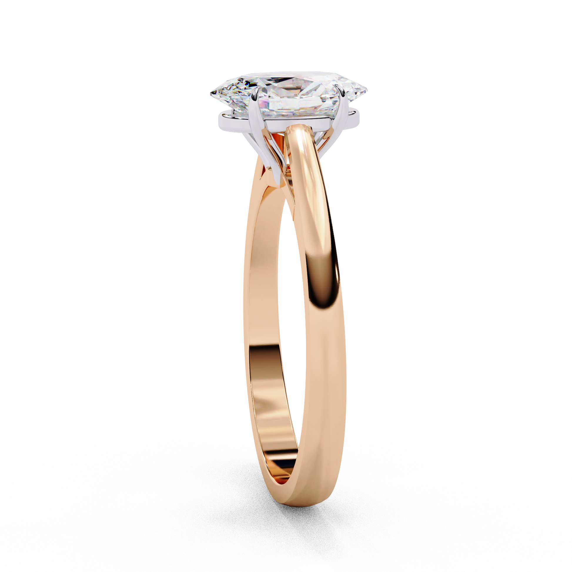 Rose Gold / Moissanite, Rose Gold / Lab Grown