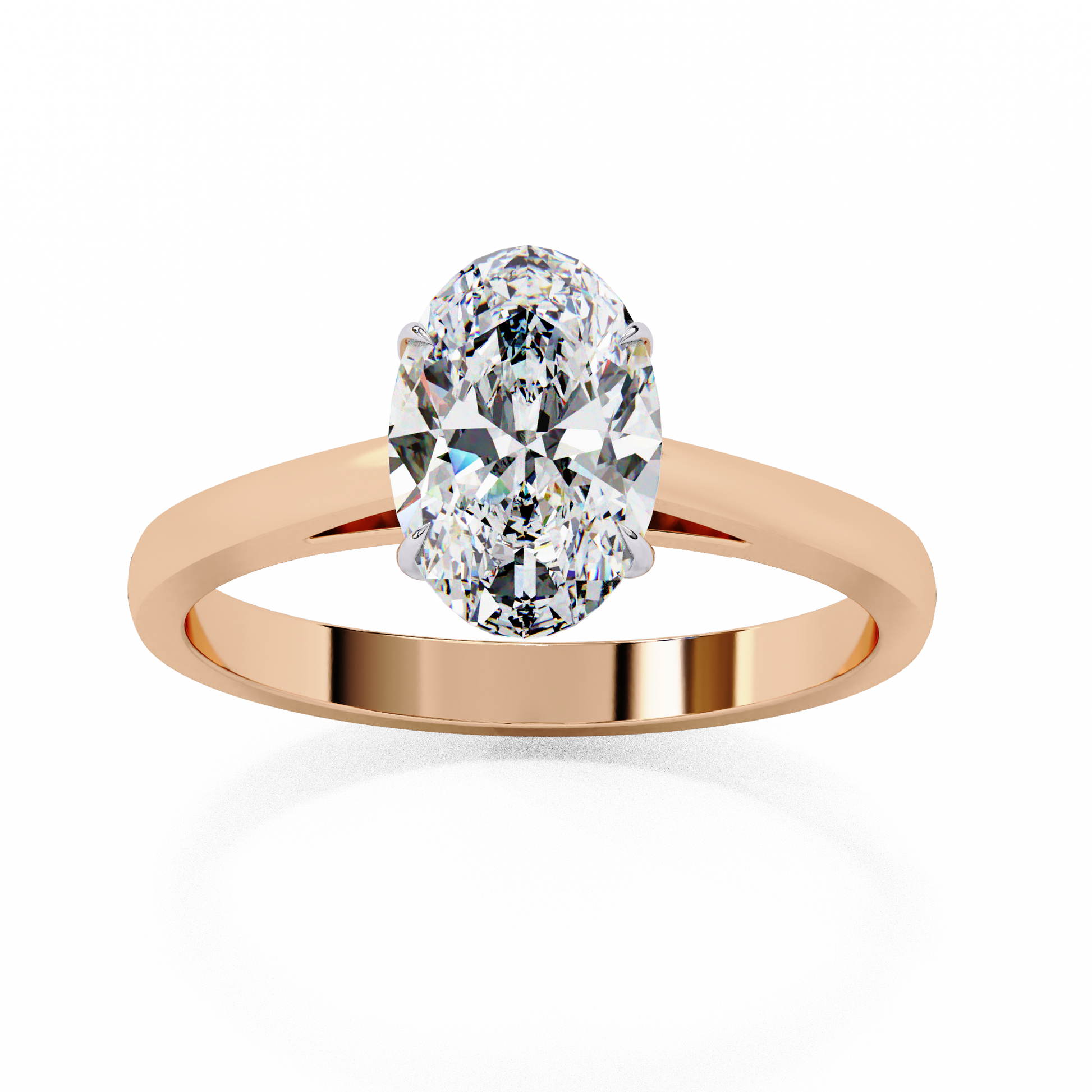 Rose Gold / Moissanite, Rose Gold / Lab Grown