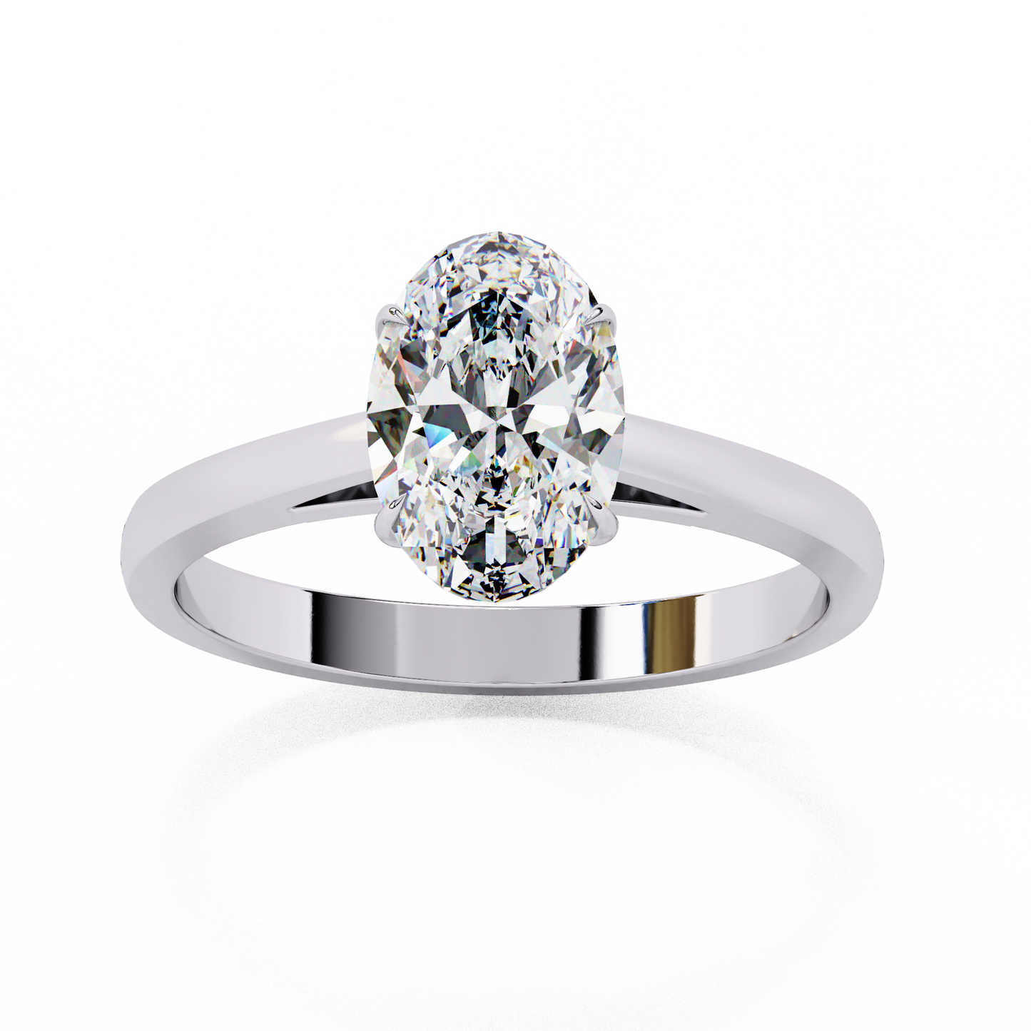 white gold / moissanite, white gold / lab grown, 925 silver / moissanite, 925 silver / lab grown