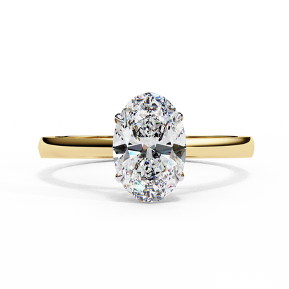 Yellow Gold / Moissanite, Yellow Gold / Lab Grown