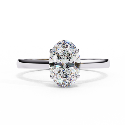 White Gold / Moissanite, White Gold / Lab Grown, 925 Silver / Moissanite, 925 Silver / Lab Grown
