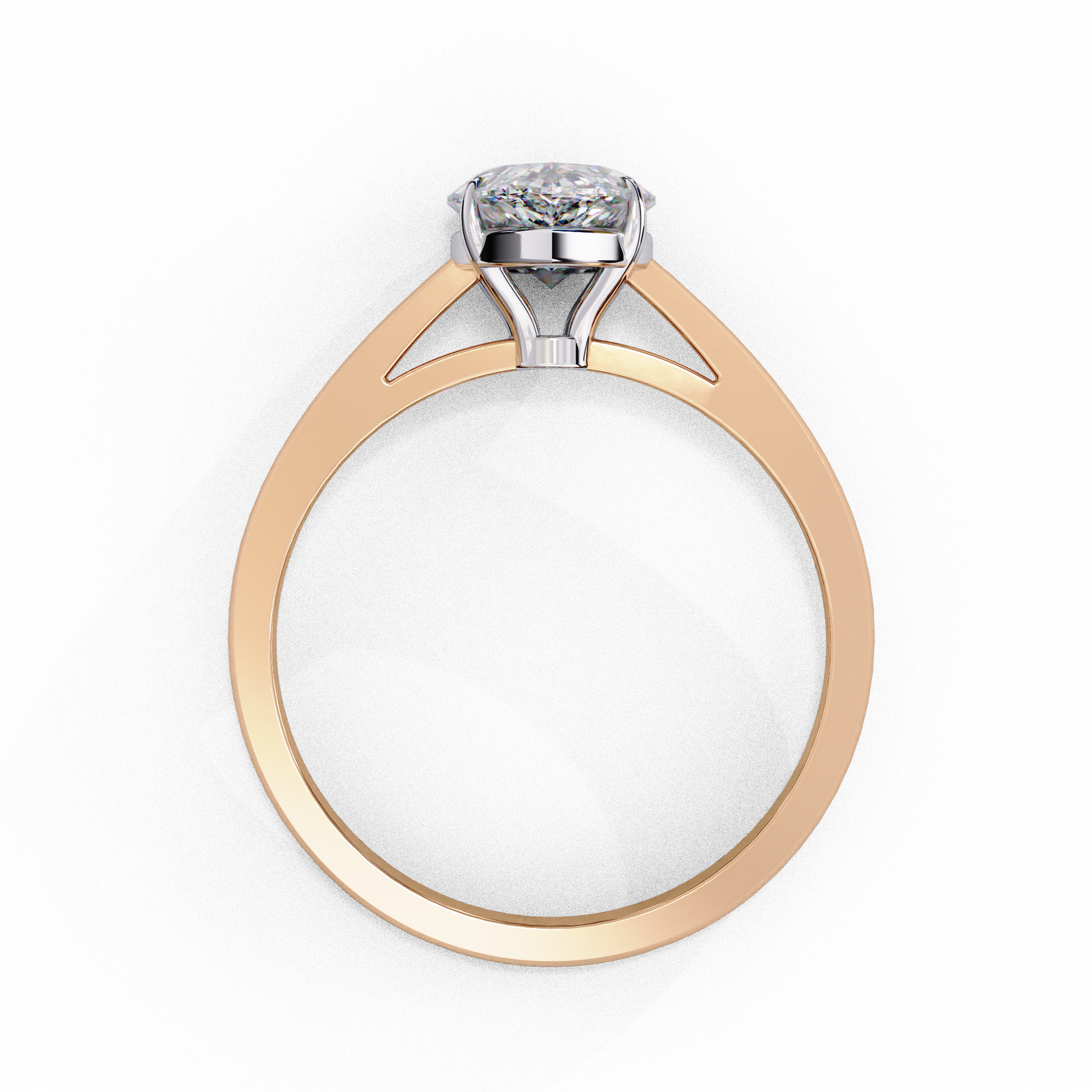 Rose Gold / Moissanite, Rose Gold / Lab Grown