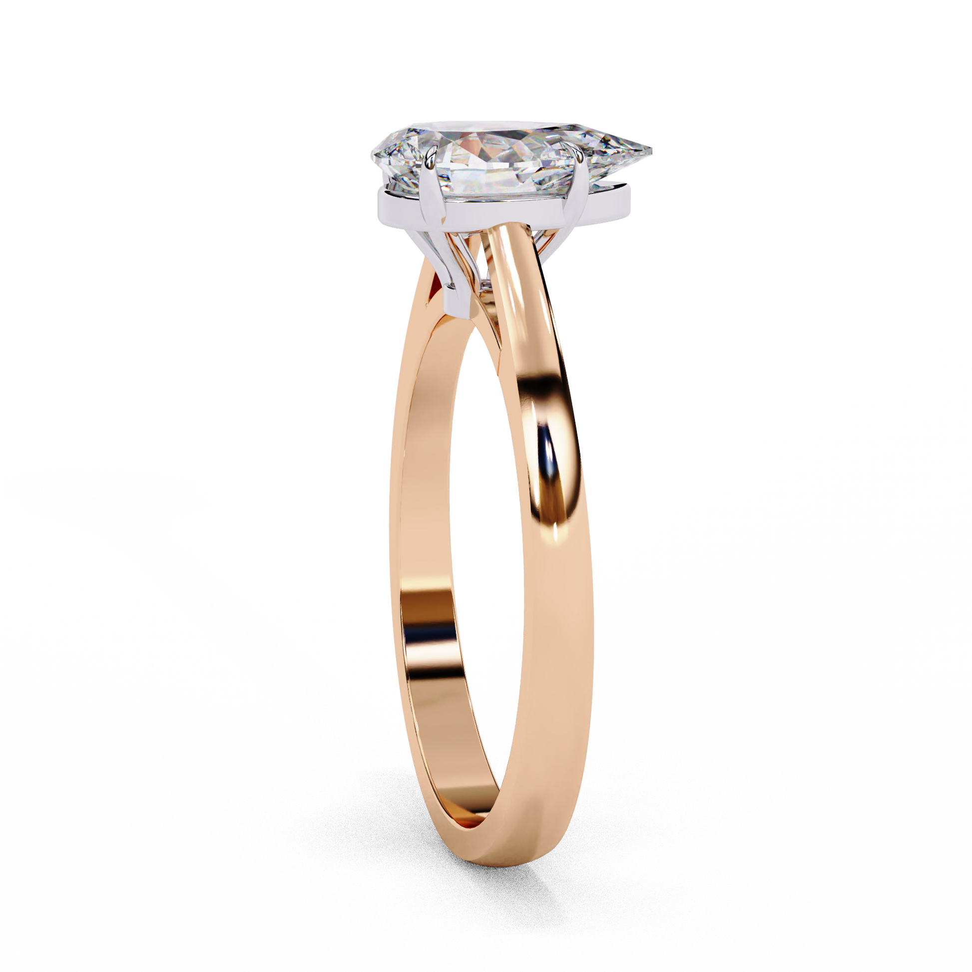 Rose Gold / Moissanite, Rose Gold / Lab Grown