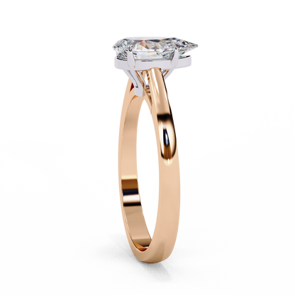 Rose Gold / Moissanite, Rose Gold / Lab Grown