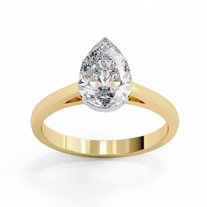 Yellow Gold / Moissanite, Yellow Gold / Lab Grown