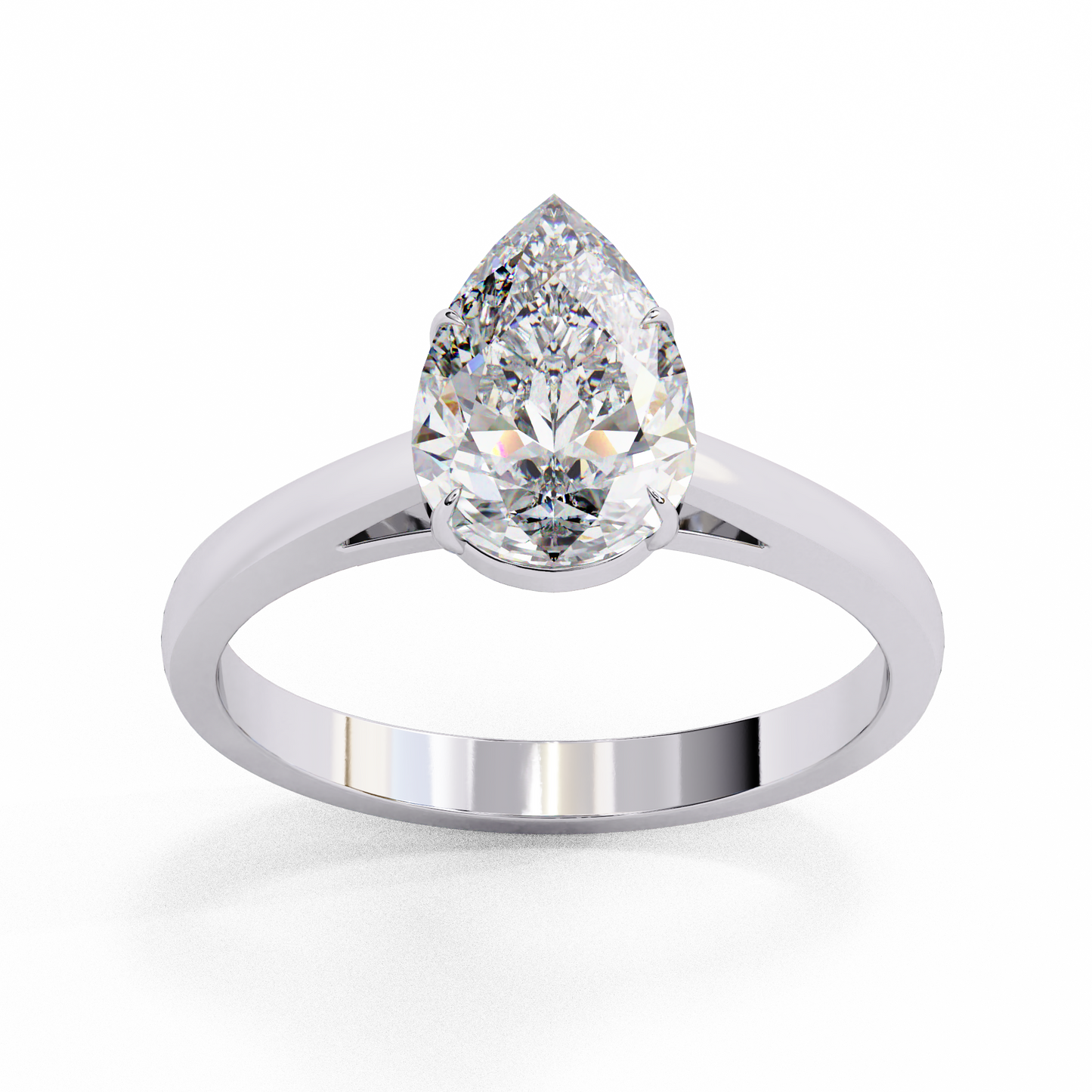 white gold / moissanite, white gold / lab grown, 925 silver / moissanite, 925 silver / lab grown