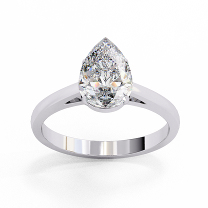 White Gold / Moissanite, White Gold / Lab Grown, 925 Silver / Moissanite, 925 Silver / Lab Grown