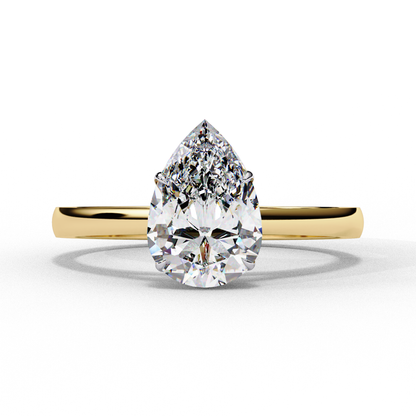 Yellow Gold / Moissanite, Yellow Gold / Lab Grown