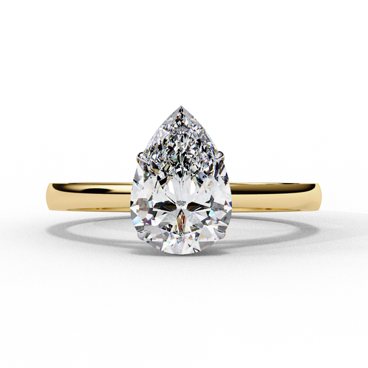 Yellow Gold / Moissanite, Yellow Gold / Lab Grown