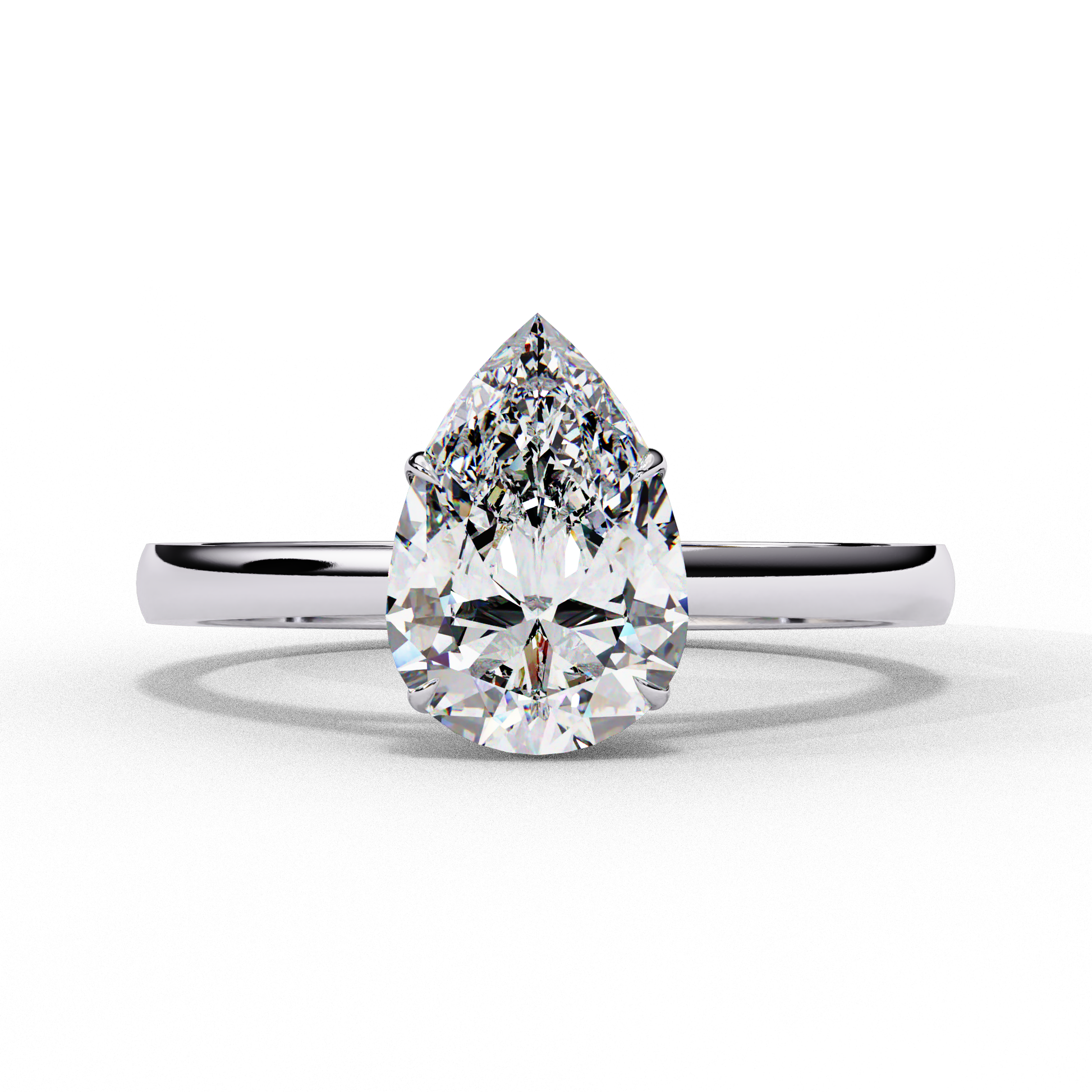 White Gold / Moissanite, White Gold / Lab Grown, 925 Silver / Moissanite, 925 Silver / Lab Grown