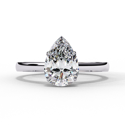 White Gold / Moissanite, White Gold / Lab Grown, 925 Silver / Moissanite, 925 Silver / Lab Grown