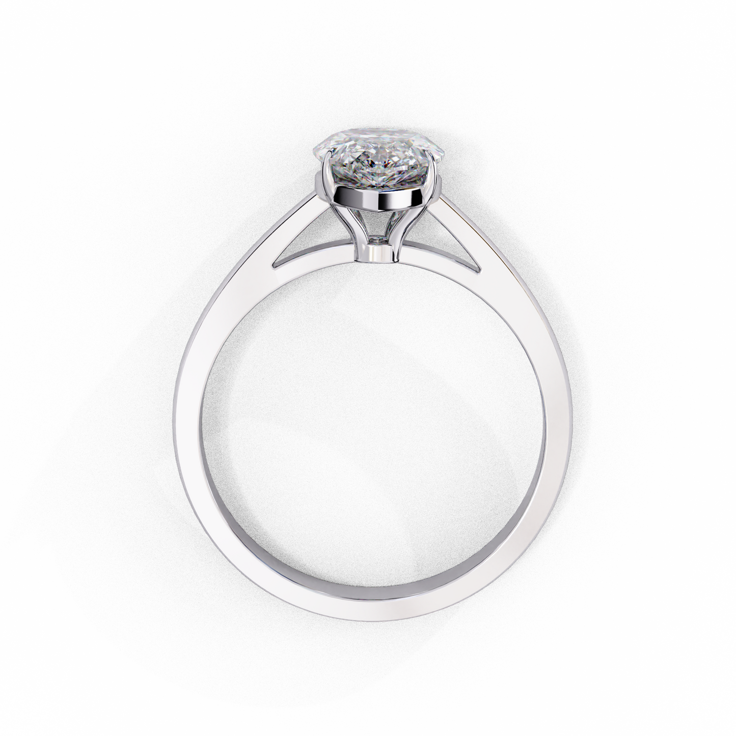 white gold / moissanite, white gold / lab grown, 925 silver / moissanite, 925 silver / lab grown