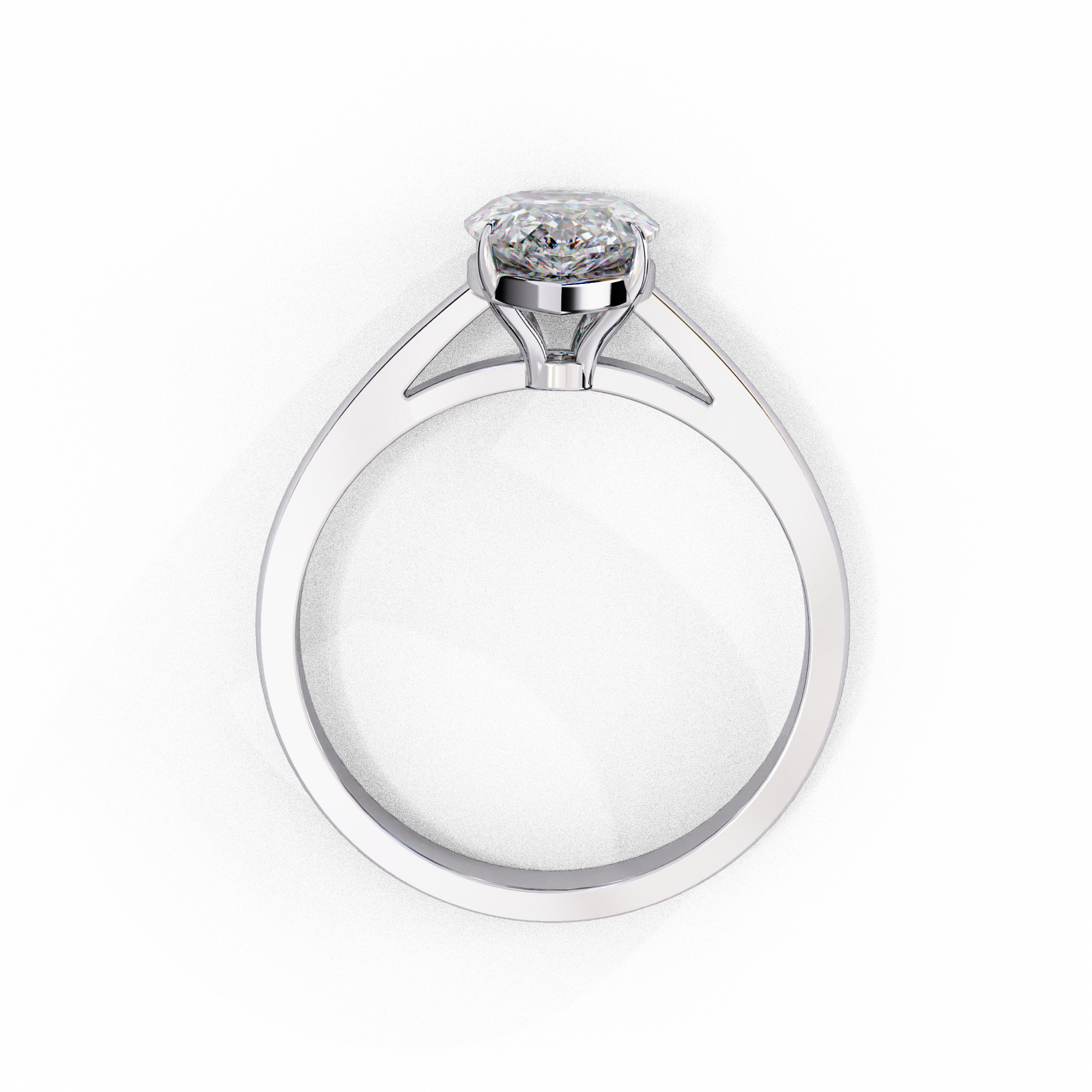 White Gold / Moissanite, White Gold / Lab Grown, 925 Silver / Moissanite, 925 Silver / Lab Grown