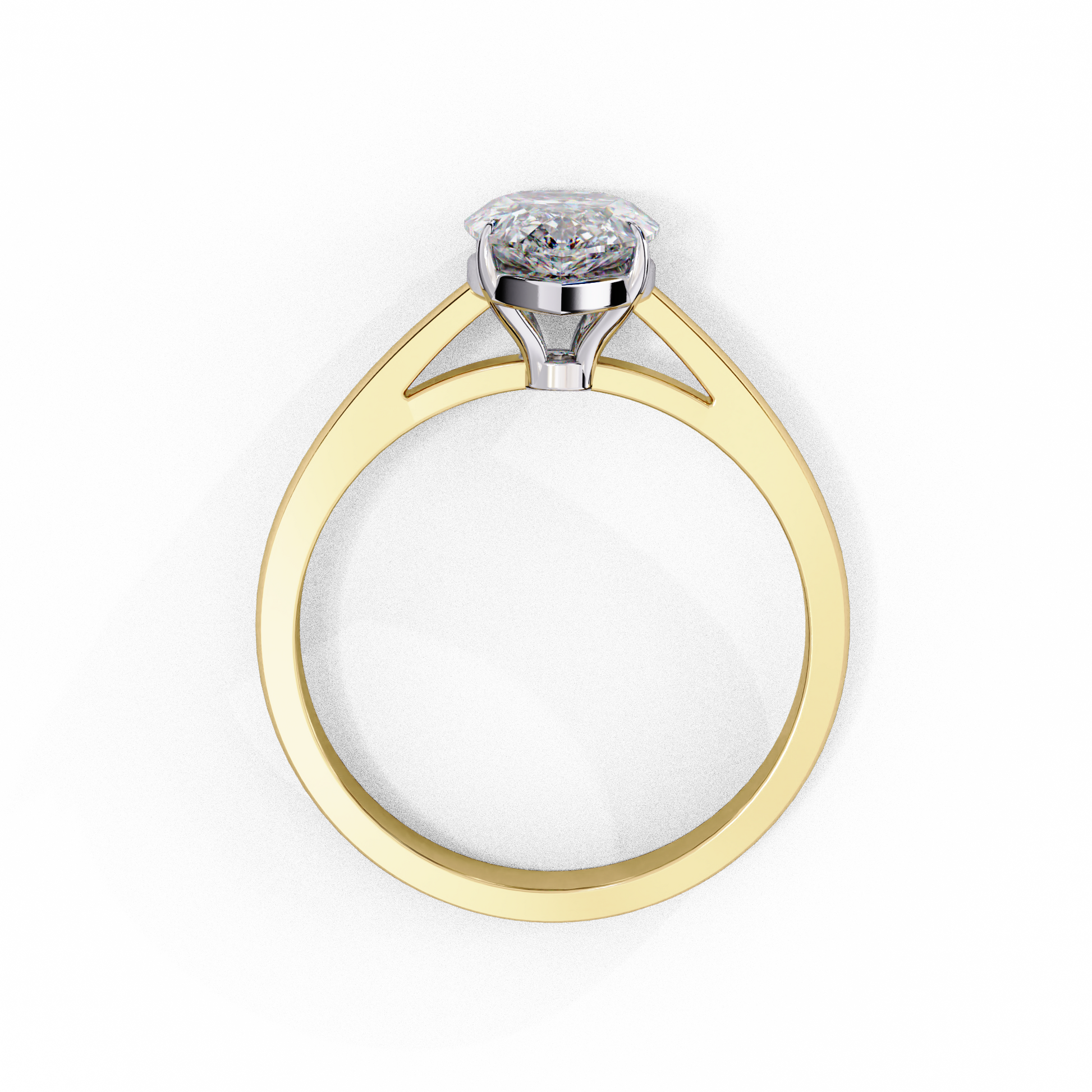 Yellow Gold / Moissanite, Yellow Gold / Lab Grown