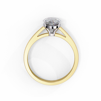 Yellow Gold / Moissanite, Yellow Gold / Lab Grown