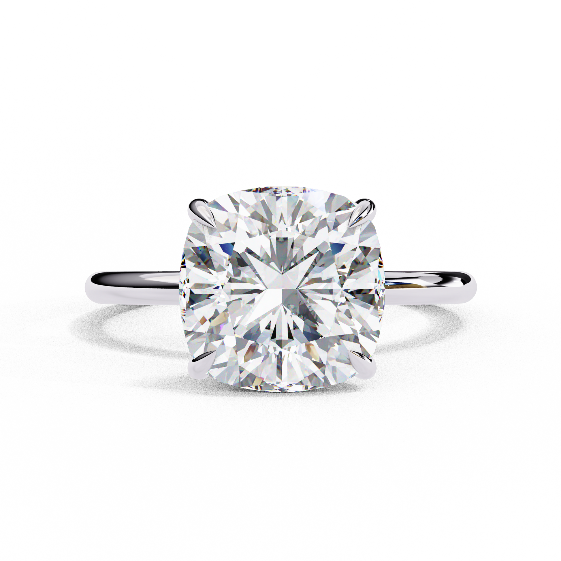 White Gold / Moissanite, White Gold / Lab Grown, 925 Silver / Moissanite, 925 Silver / Lab Grown