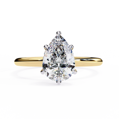 Yellow Gold / Moissanite, Yellow Gold / Lab Grown