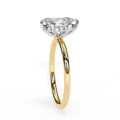 Yellow Gold / Moissanite, Yellow Gold / Lab Grown