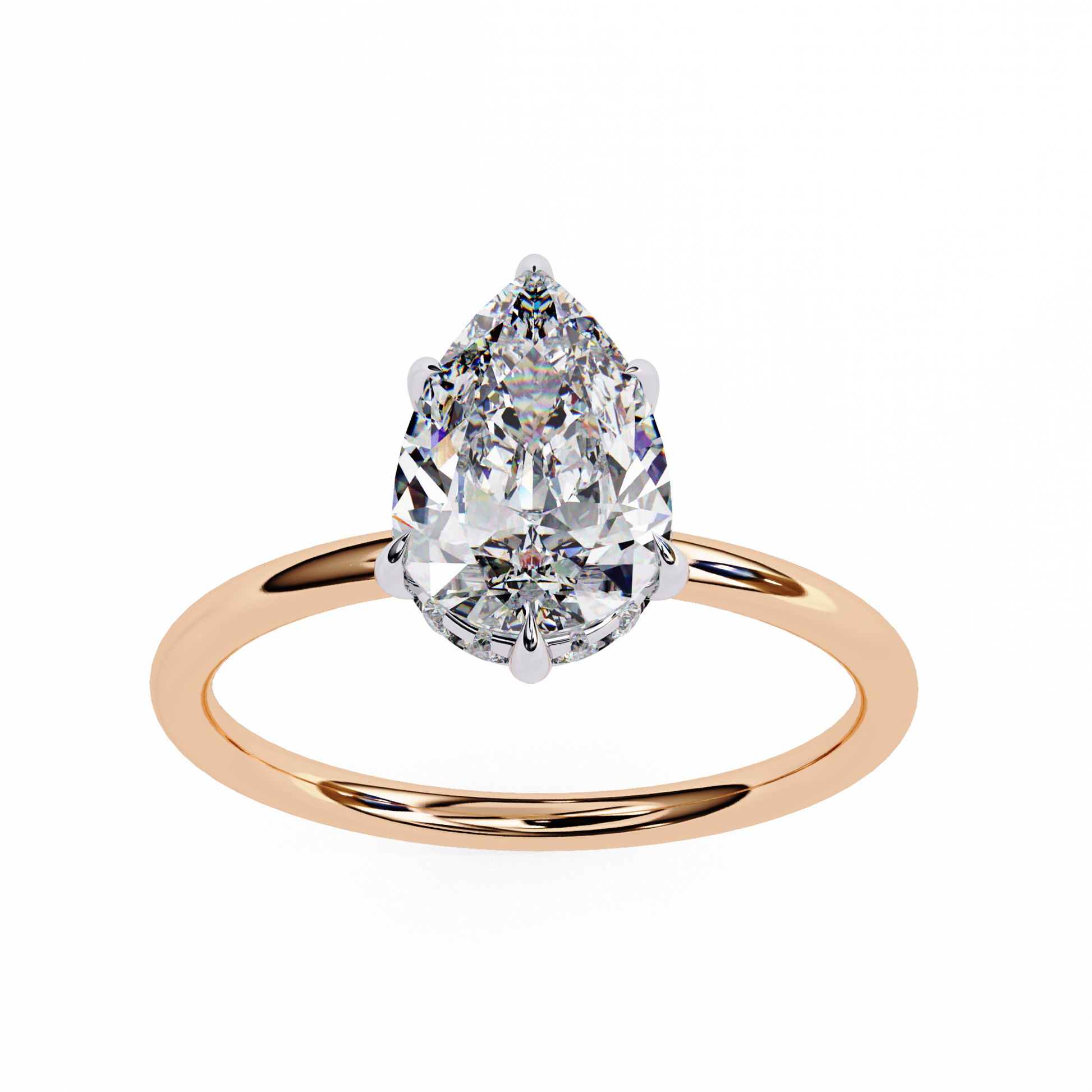 Rose Gold / Moissanite, Rose Gold / Lab Grown