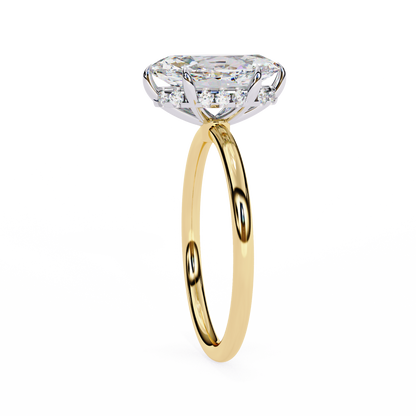 Yellow Gold / Moissanite, Yellow Gold / Lab Grown