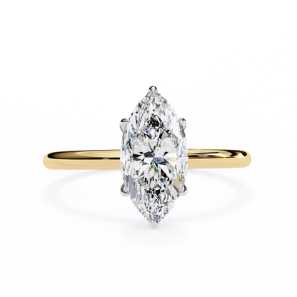Yellow Gold / Moissanite, Yellow Gold / Lab Grown