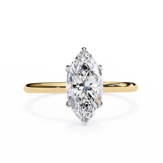 Yellow Gold / Moissanite, Yellow Gold / Lab Grown