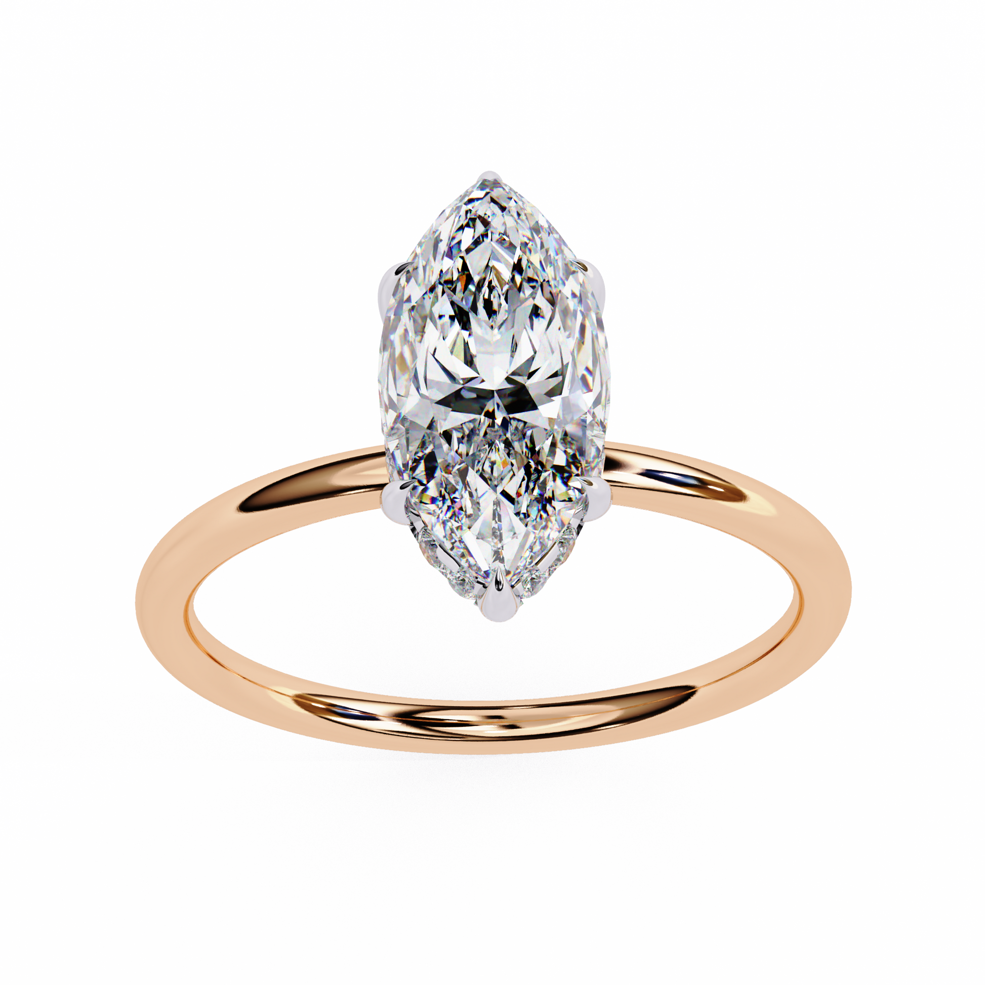 Rose Gold / Moissanite, Rose Gold / Lab Grown
